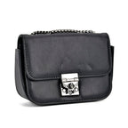 Set of 3 - PU Heart Crossbody Bag - Black