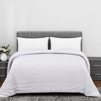 Bamboo Patterned Comforter and Duvet (Size 200x1 cm) - White & White_7700955_2