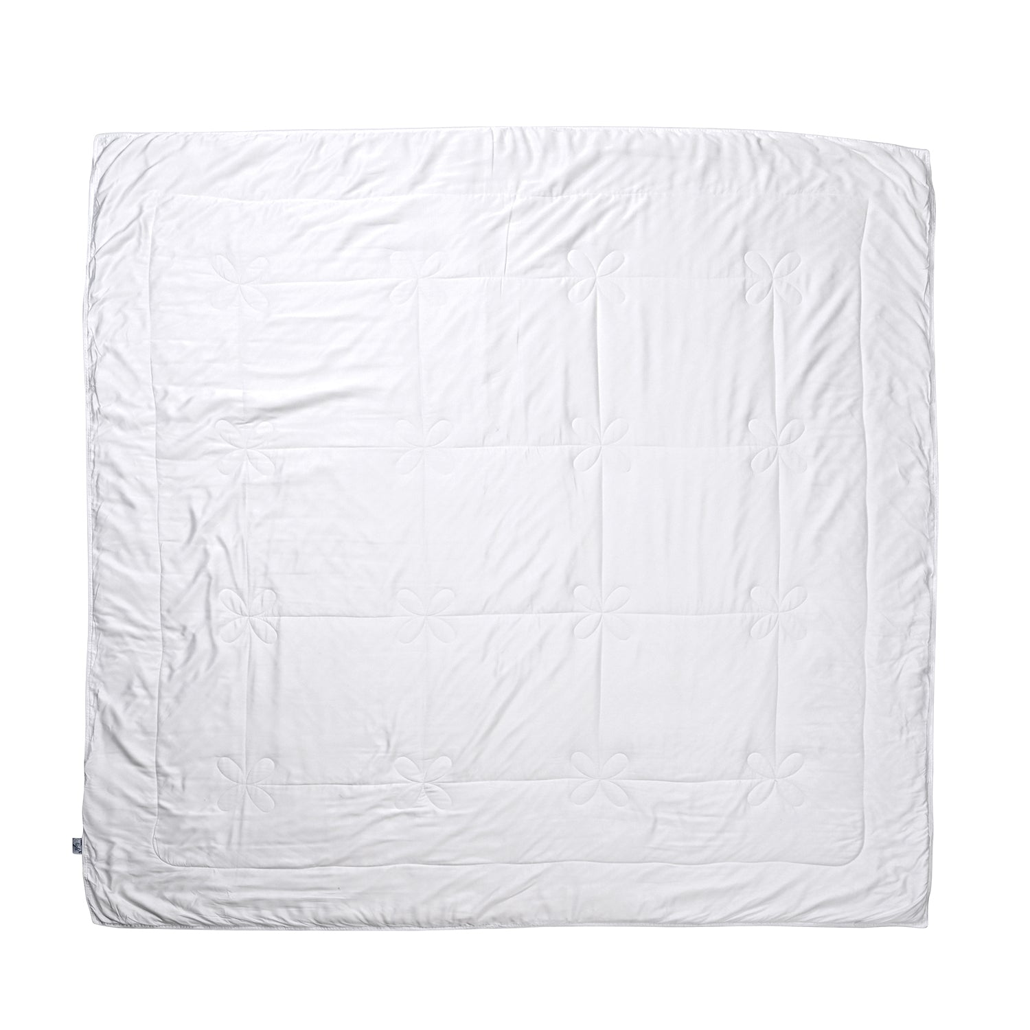 Bamboo Patterned Comforter and Duvet (Size 200x1 cm) - White & White_7700955_4