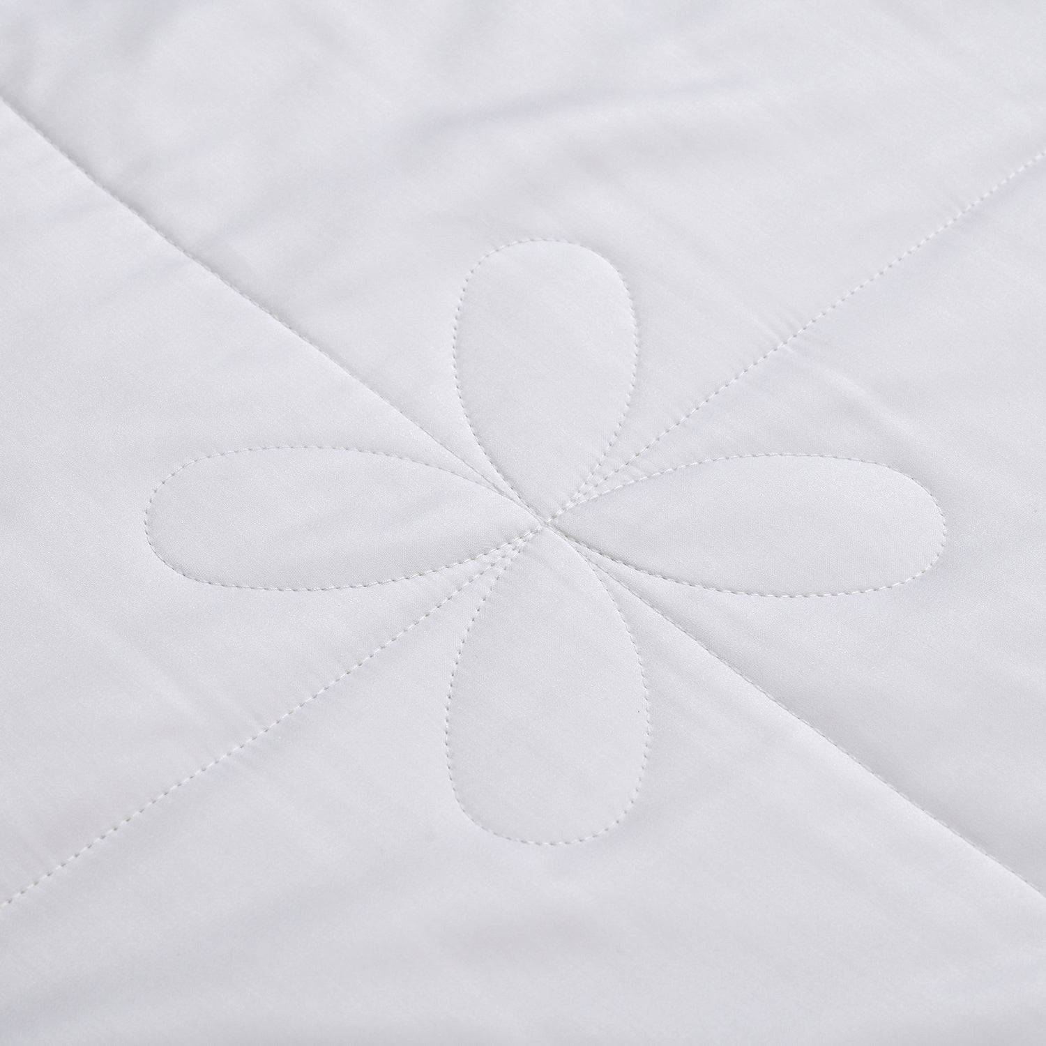 Bamboo Patterned Comforter and Duvet (Size 200x1 cm) - White & White_7700955_6