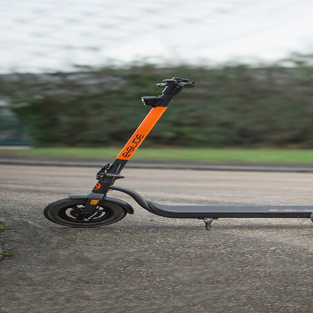 E Glide Foldable Electric Scooter (18 Miles on Single Charge) - Orange & Black - Only To be Used on Private Land