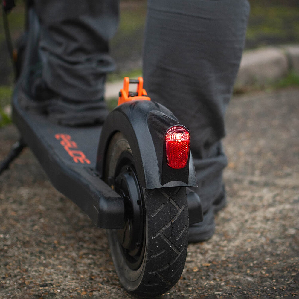E Glide Foldable Electric Scooter (18 Miles on Single Charge) - Orange & Black - Only To be Used on Private Land