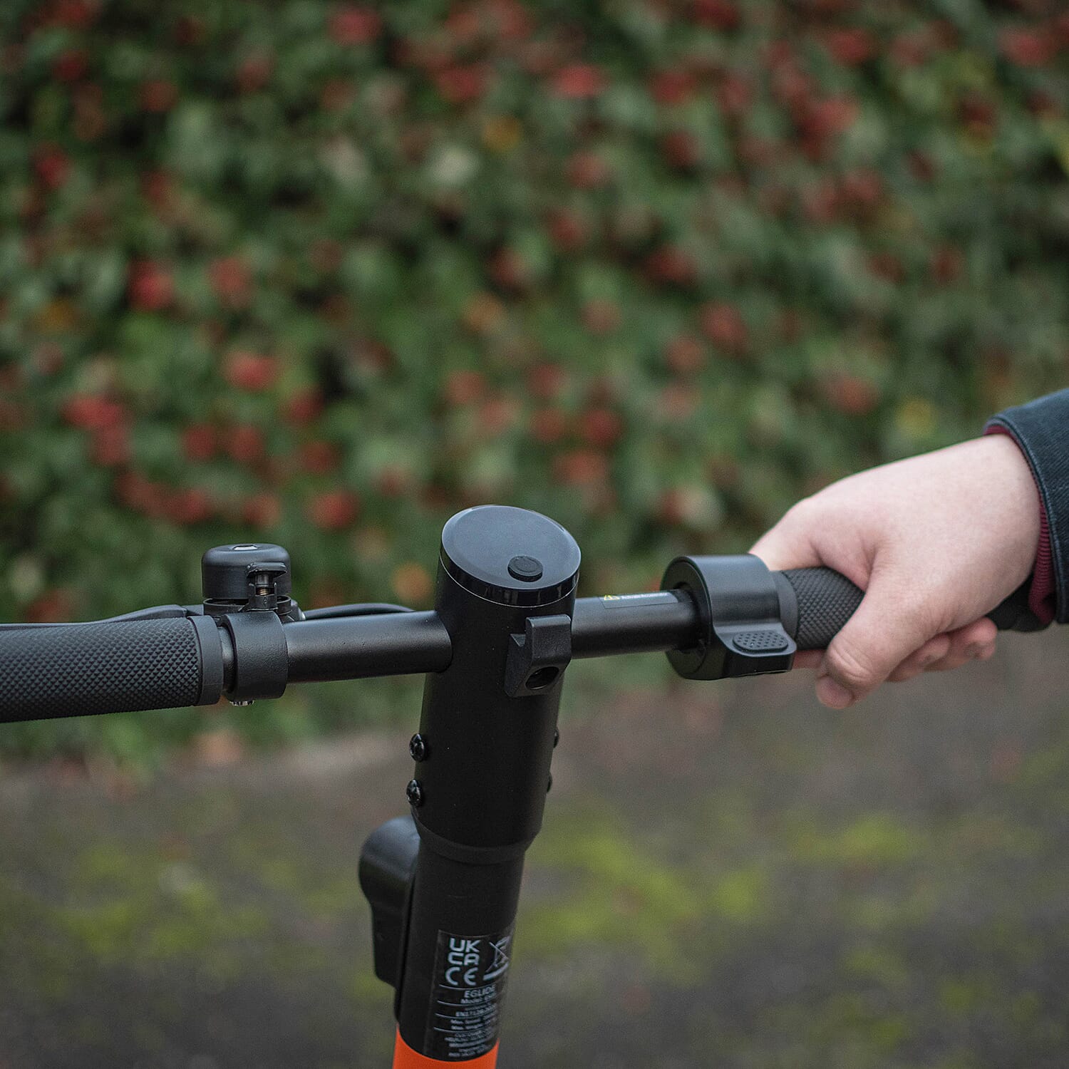 E Glide Foldable Electric Scooter (18 Miles on Single Charge) - Orange & Black - Only To be Used on Private Land