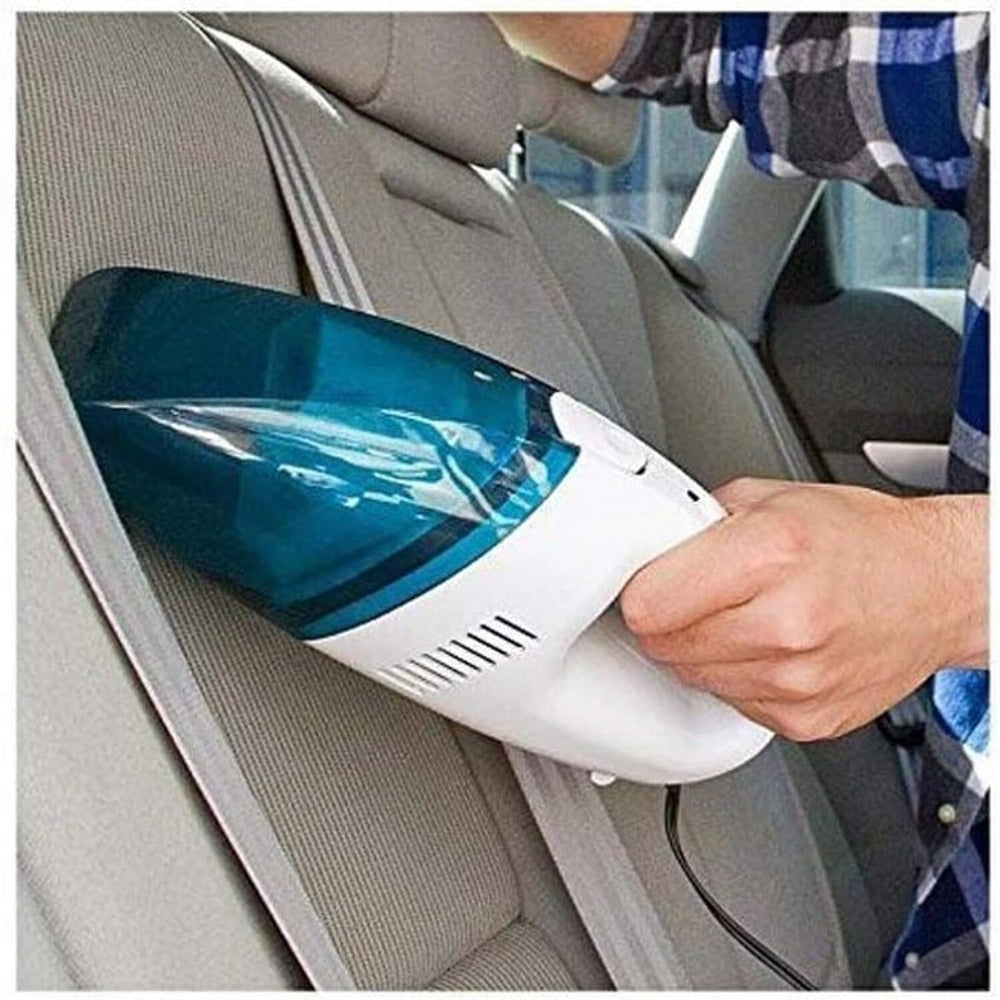 Car Portable High Powered Wet Dry Vacuum Cleaner - Blue - White