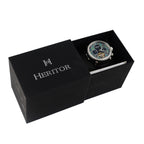 HERITOR Luciano Automatic Movt. 20ATM Water Resistant Black Dial Mens Watch with Silver Colour Stainless Steel Strap and Silver-Tone Case_7708549_5