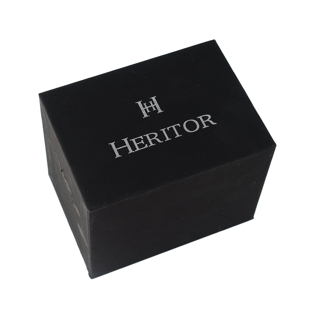 HERITOR Luciano Automatic Movt. 20ATM Water Resistant Black Dial Mens Watch with Silver Colour Stainless Steel Strap and Silver-Tone Case_7708549_6