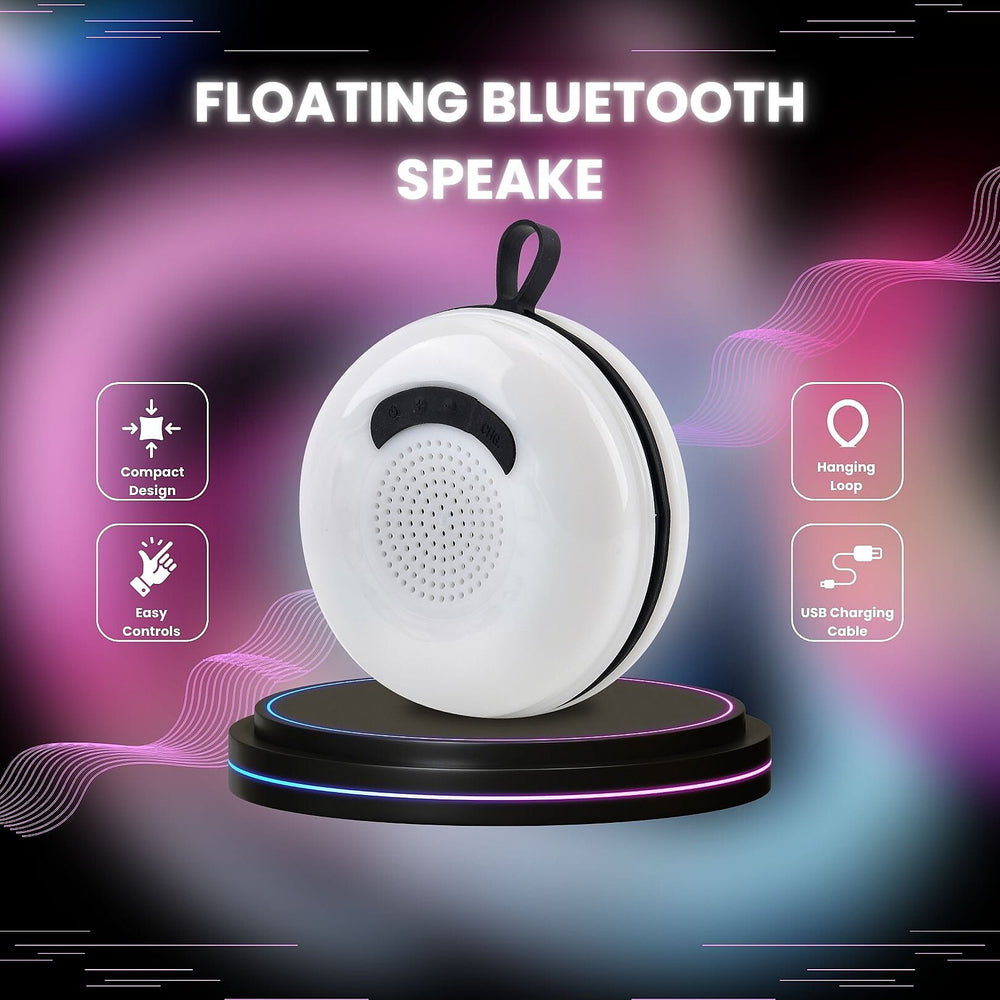 Wireless Waterproof Bluetooth Floating Speaker with Colourful RGB Lights (Battery 500mAh, 5W)