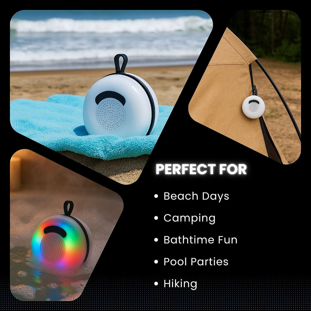 Wireless Waterproof Bluetooth Floating Speaker with Colourful RGB Lights (Battery 500mAh, 5W)