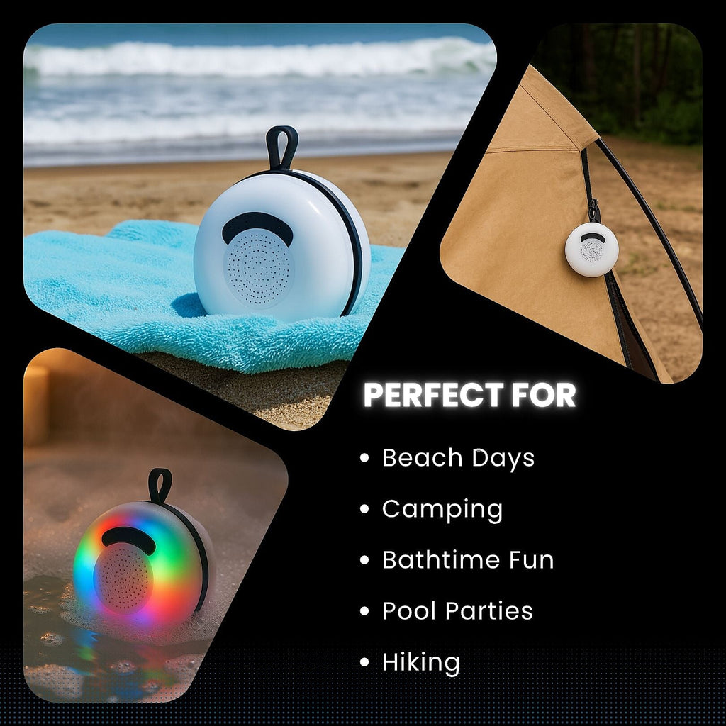 Wireless Waterproof Bluetooth Floating Speaker with Colourful RGB Lights (Battery 500mAh, 5W)
