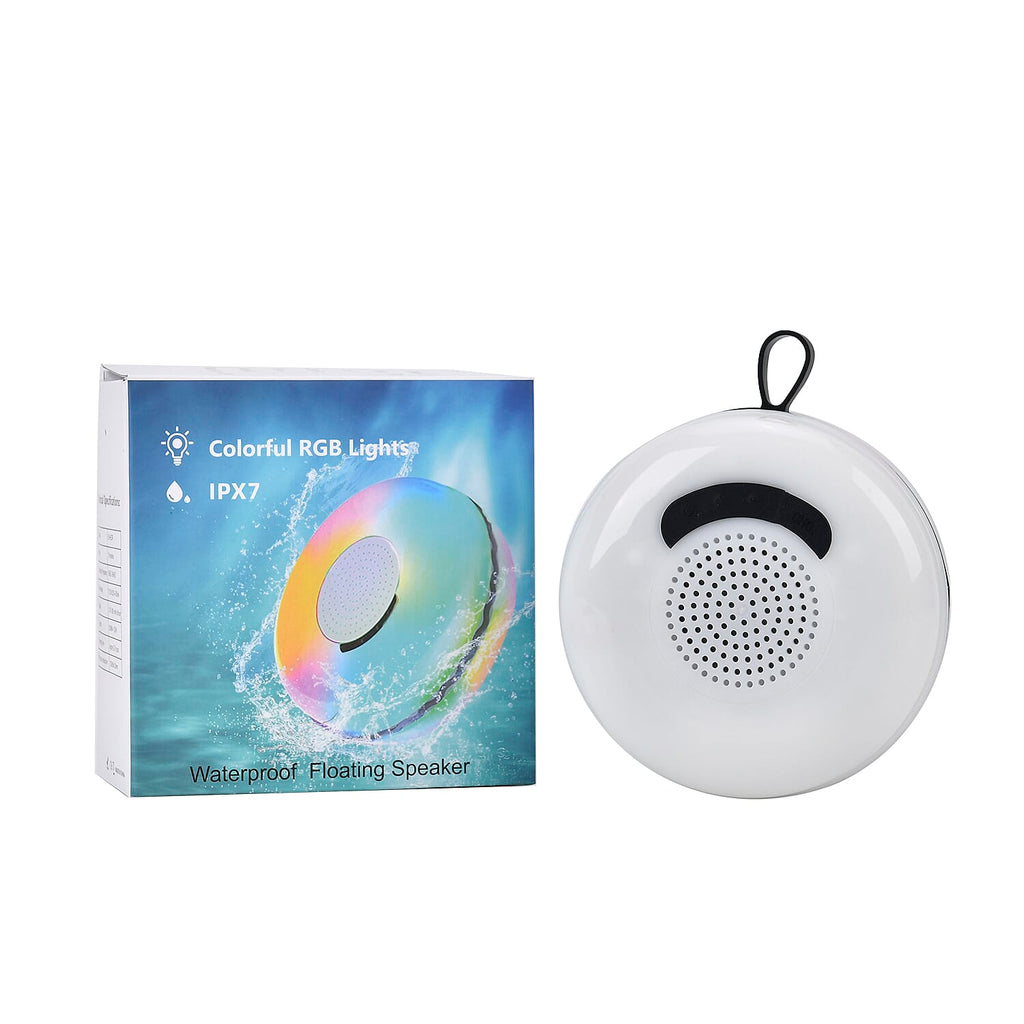 Wireless Waterproof Bluetooth Floating Speaker with Colourful RGB Lights (Battery 500mAh, 5W)