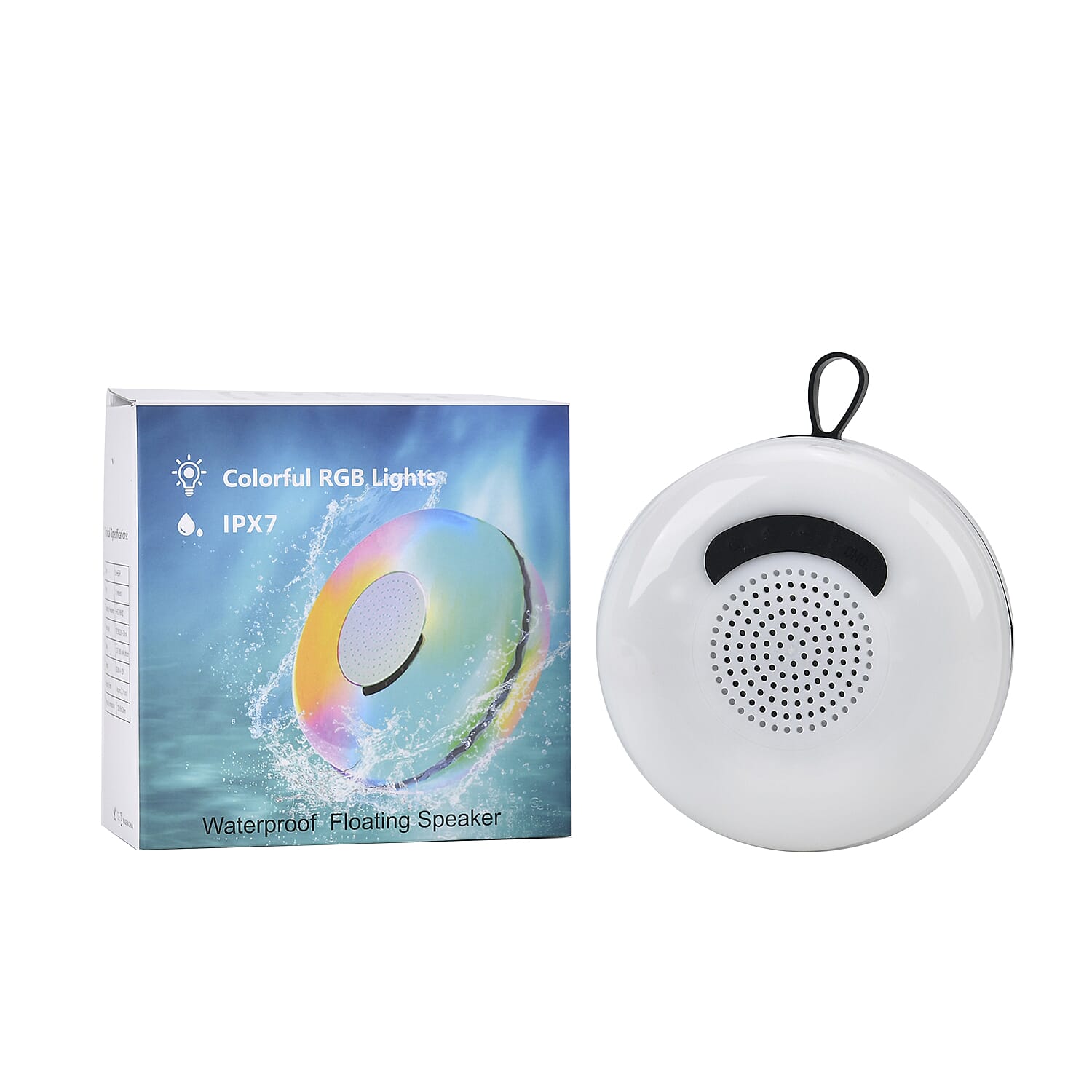 Wireless Waterproof Bluetooth Floating Speaker with Colourful RGB Lights (Battery 500mAh, 5W)