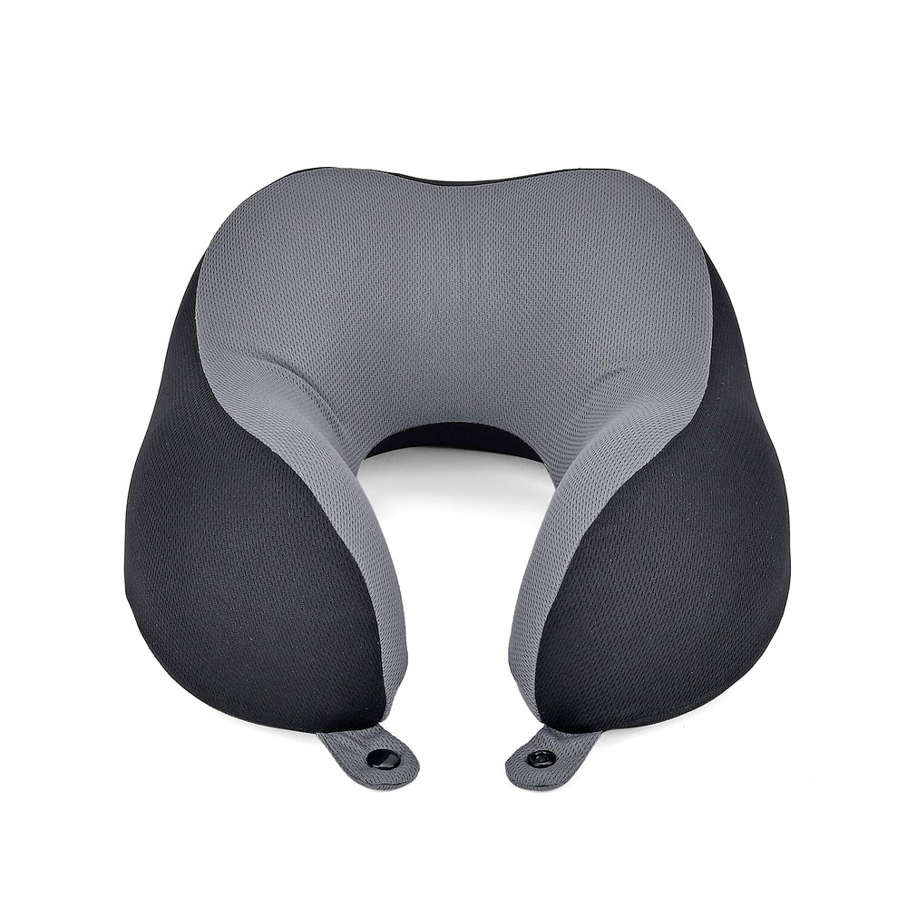U-Shape Memory Form Pillow (Size 26x23x13 cm) - Black