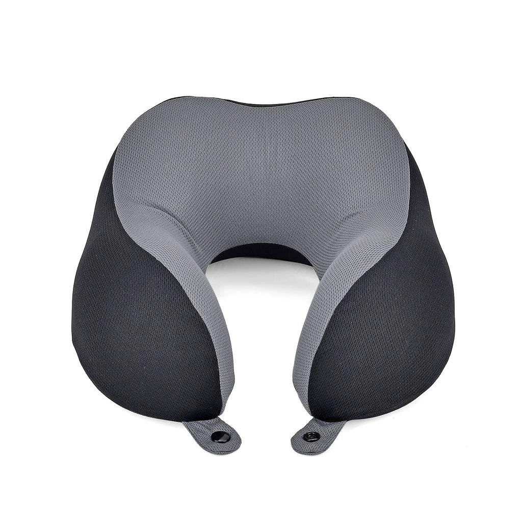 U-Shape Memory Form Pillow (Size 26x23x13 cm) - Black