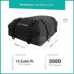 FE Active Tavarua 100% Waterproof Rooftop Cargo Bag - Black & Teal