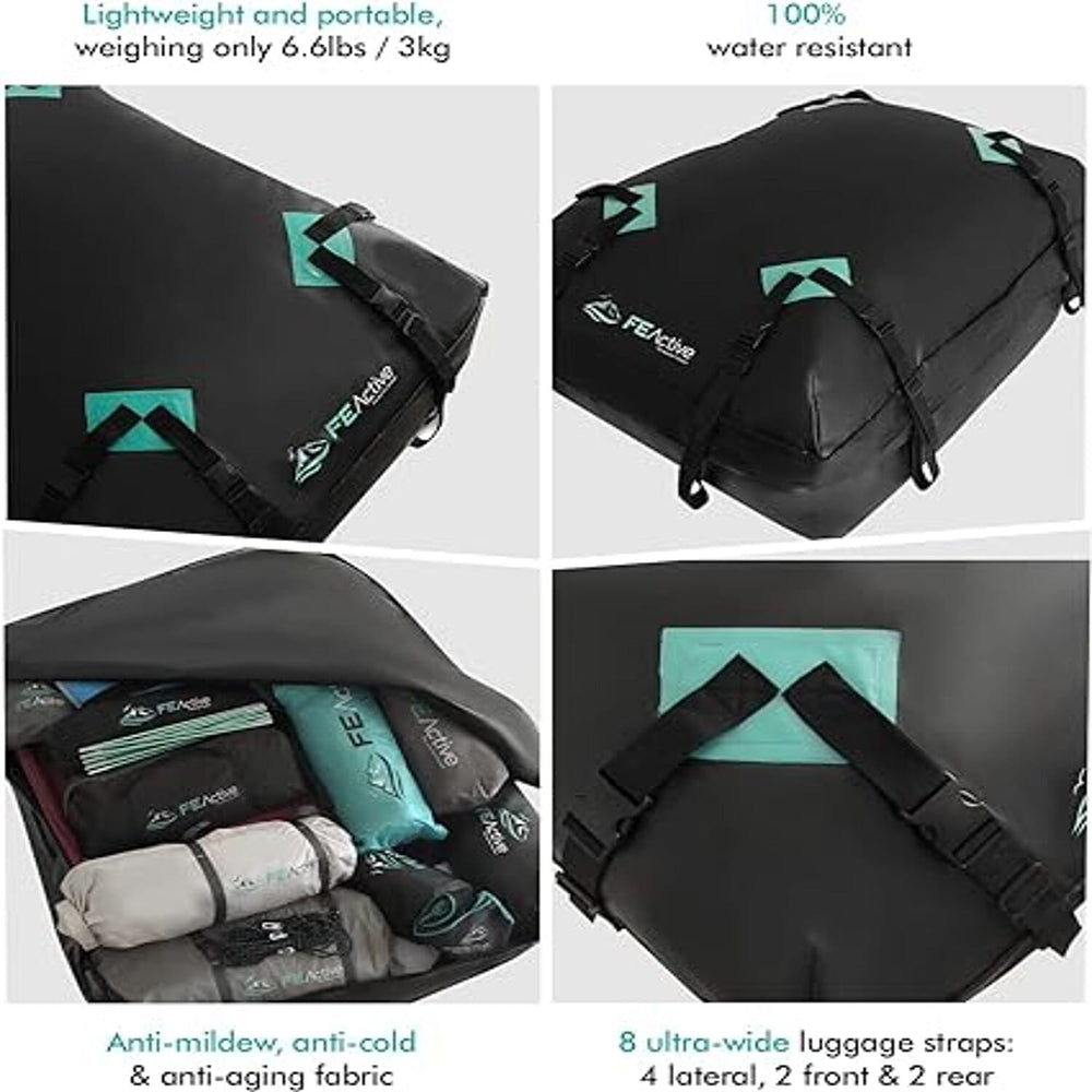 FE Active Tavarua 100% Waterproof Rooftop Cargo Bag - Black & Teal