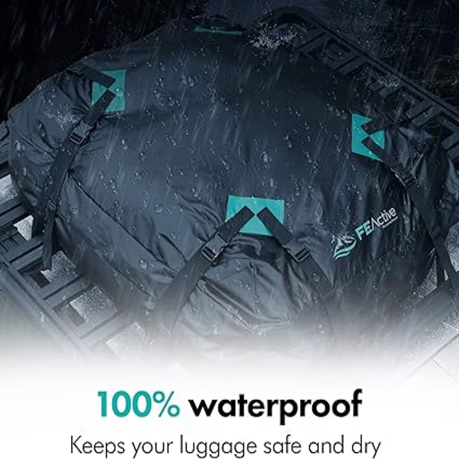 FE Active Tavarua 100% Waterproof Rooftop Cargo Bag - Black & Teal