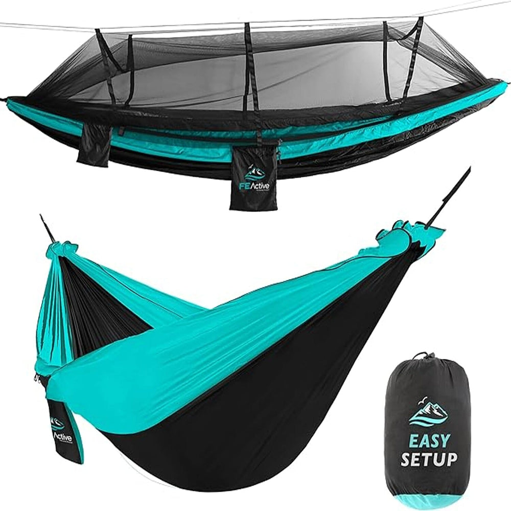 FE Active Trestles Heavy Duty Hammock - Black & Teal
