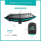 FE Active Trestles Heavy Duty Hammock - Black & Teal