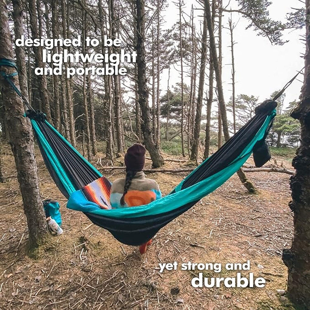FE Active Trestles Heavy Duty Hammock - Black & Teal