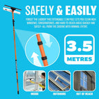 3.5m Telescopic Window Cleaner Squeegee