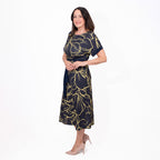 Styled By Midi Print Dress (Size M) - Navy_7730617_4