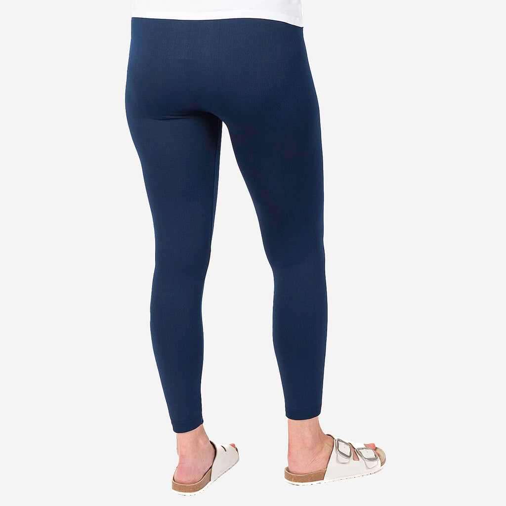 Emelia 2 Pack Fleece Lined Leggings (Size L) - Navy