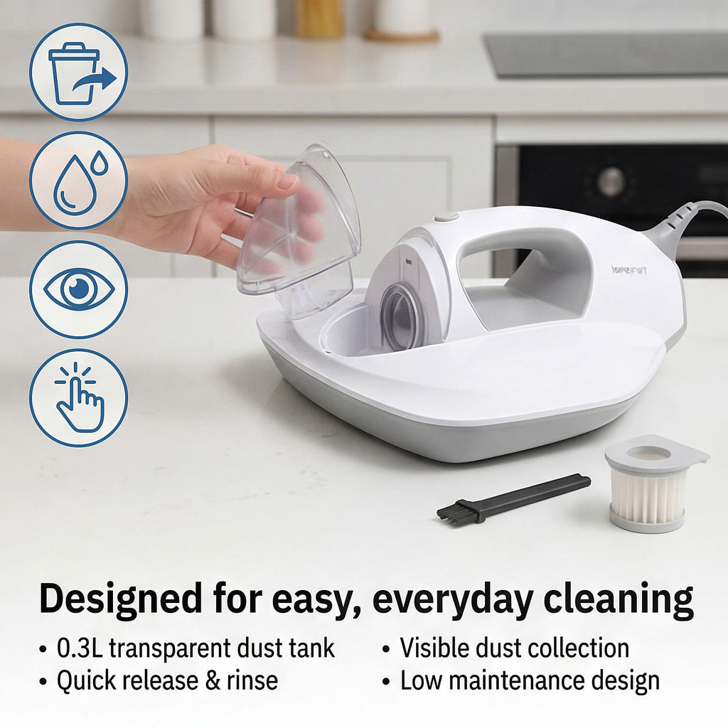 Bliss & Beyond Dust UV Vacuum Cleaner with 0.3L Dust Tank (400W)