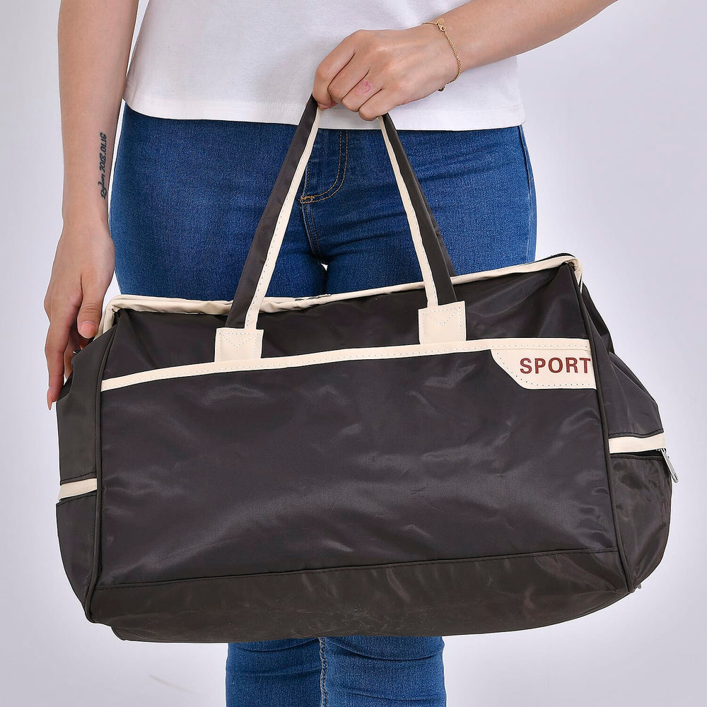 Large Capacity Travel Bag with Top Double Handles - Grey