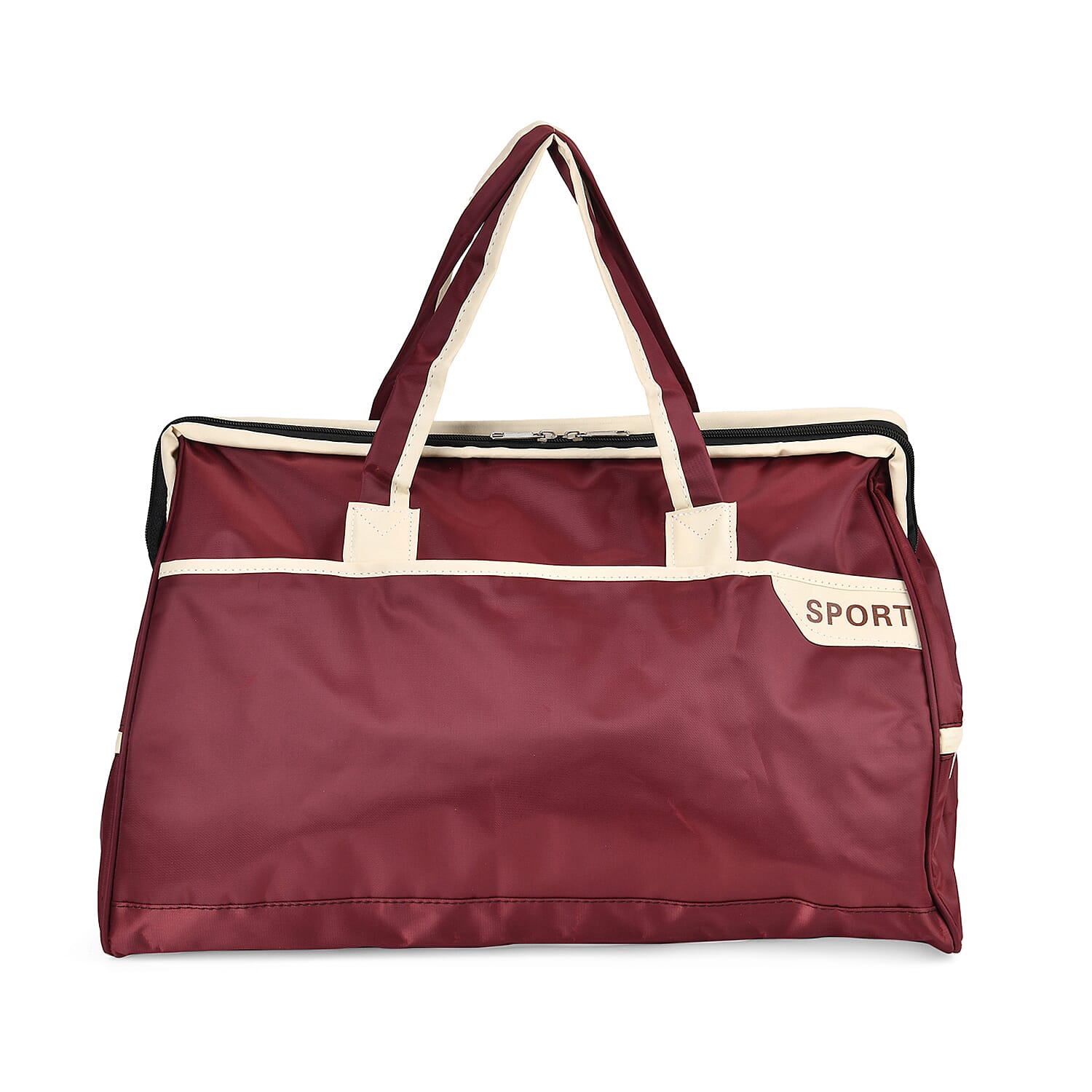 First Time Ever - Tamsy Travel Duffel Bag with Double Handle - Burgundy