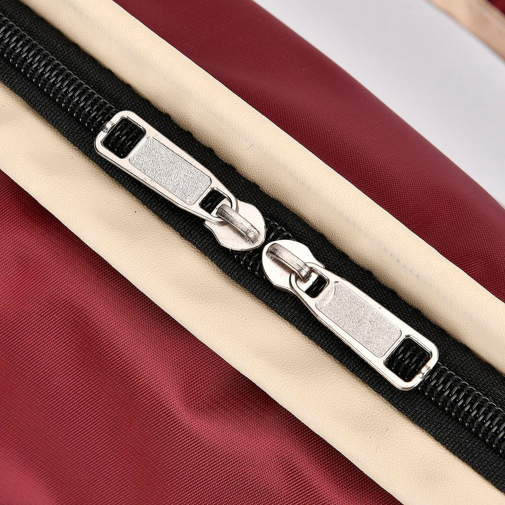 First Time Ever - Tamsy Travel Duffel Bag with Double Handle - Burgundy