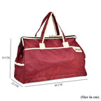 First Time Ever - Tamsy Travel Duffel Bag with Double Handle - Burgundy