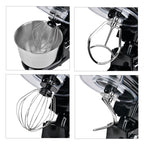 HOMESMART Stand Mixer with 3 Blades, 6 Speed Rotary Control Etc. (6.0 L,1500W ) - Black_7740055_6