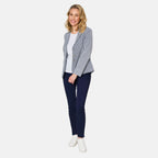 Emreco Fitted Stretch Stripe Blazer (Size 18) - Navy_7744397_1