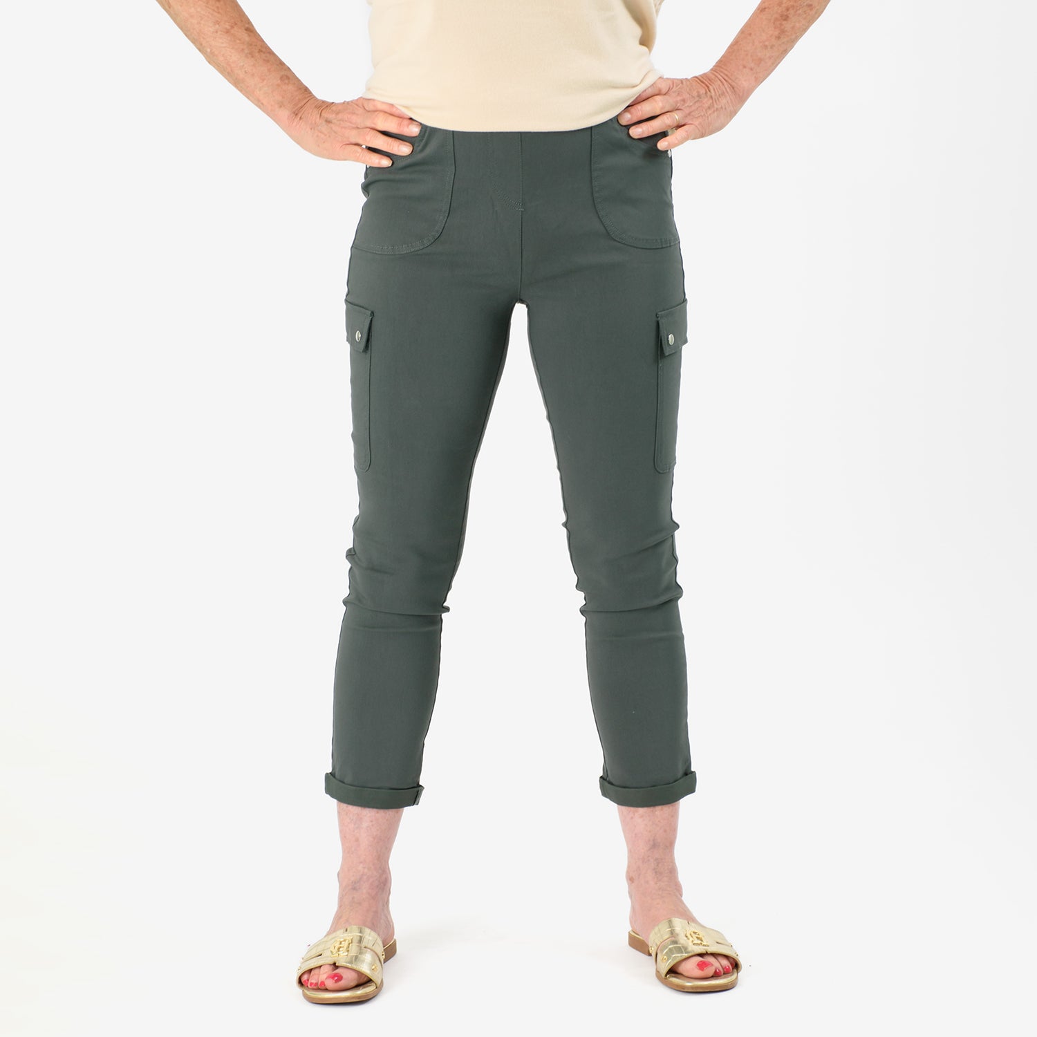 Emreco Stretch Bengaline Combat Utility Trouser (Size 10) - Dark Khaki_7750636
