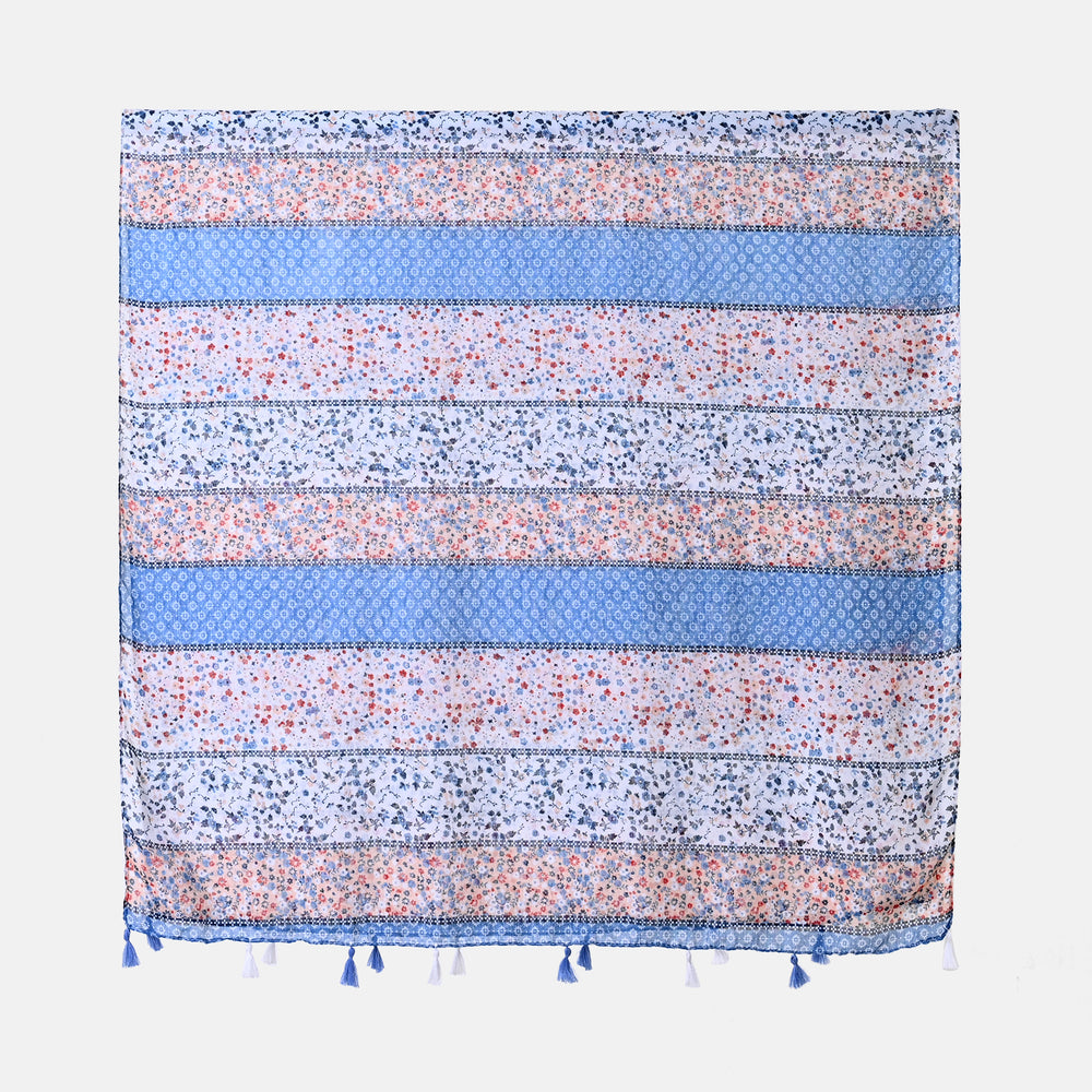 Designer Fringed Long Scarf (Size 180x1 cm) - Multi Color & Multicolor_7751701_4