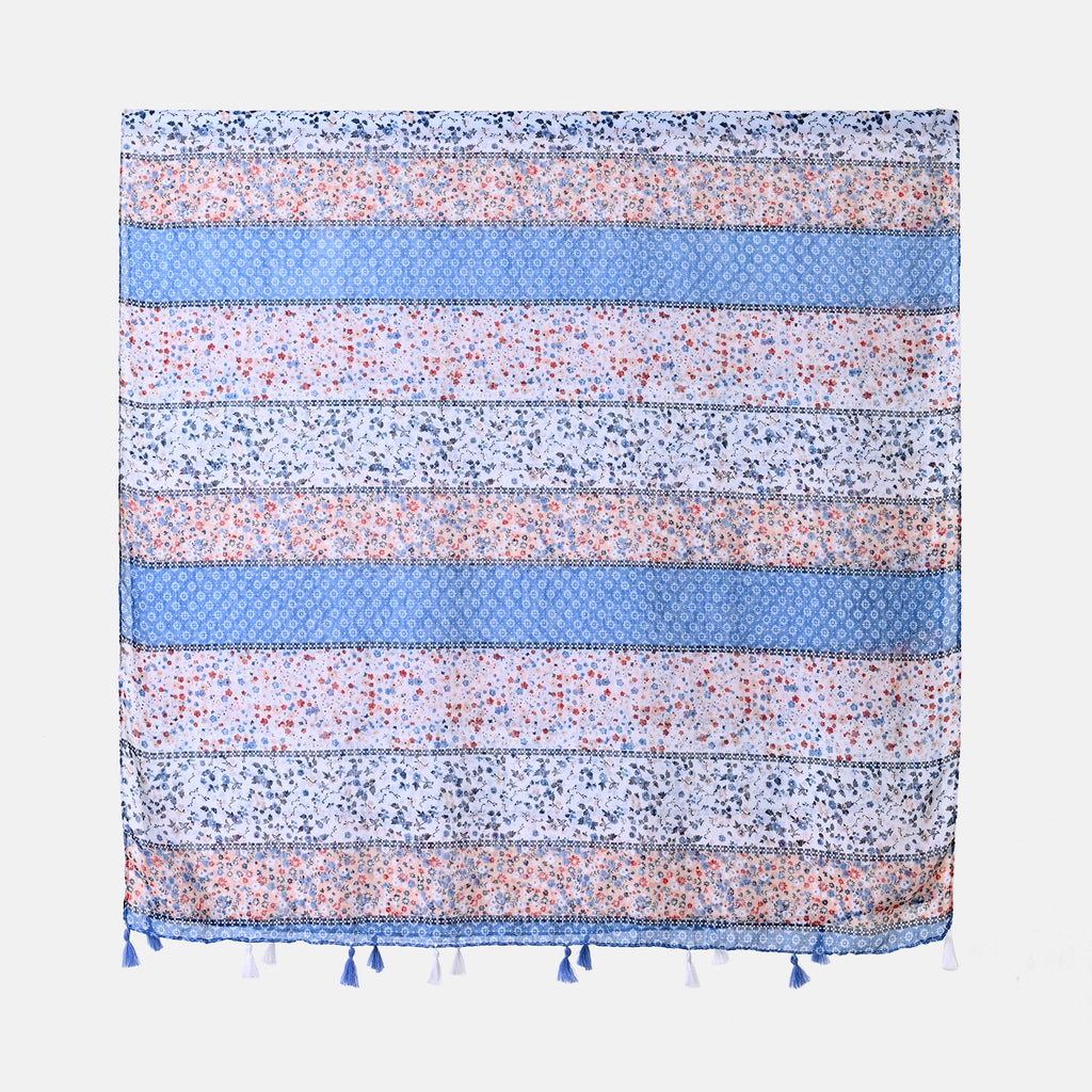 Designer Fringed Long Scarf (Size 180x1 cm) - Multi Color & Multicolor_7751701_4