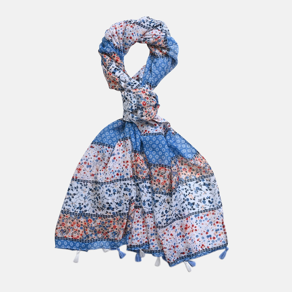 Designer Fringed Long Scarf (Size 180x1 cm) - Multi Color & Multicolor_7751701_5