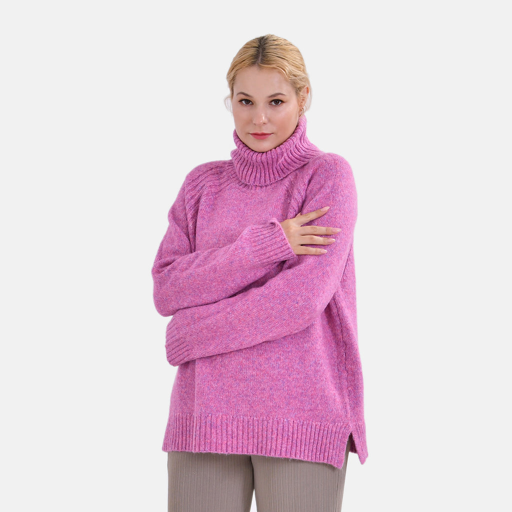 La Marey Roll Neck Jumper (Size S) - Fuchsia_7752620