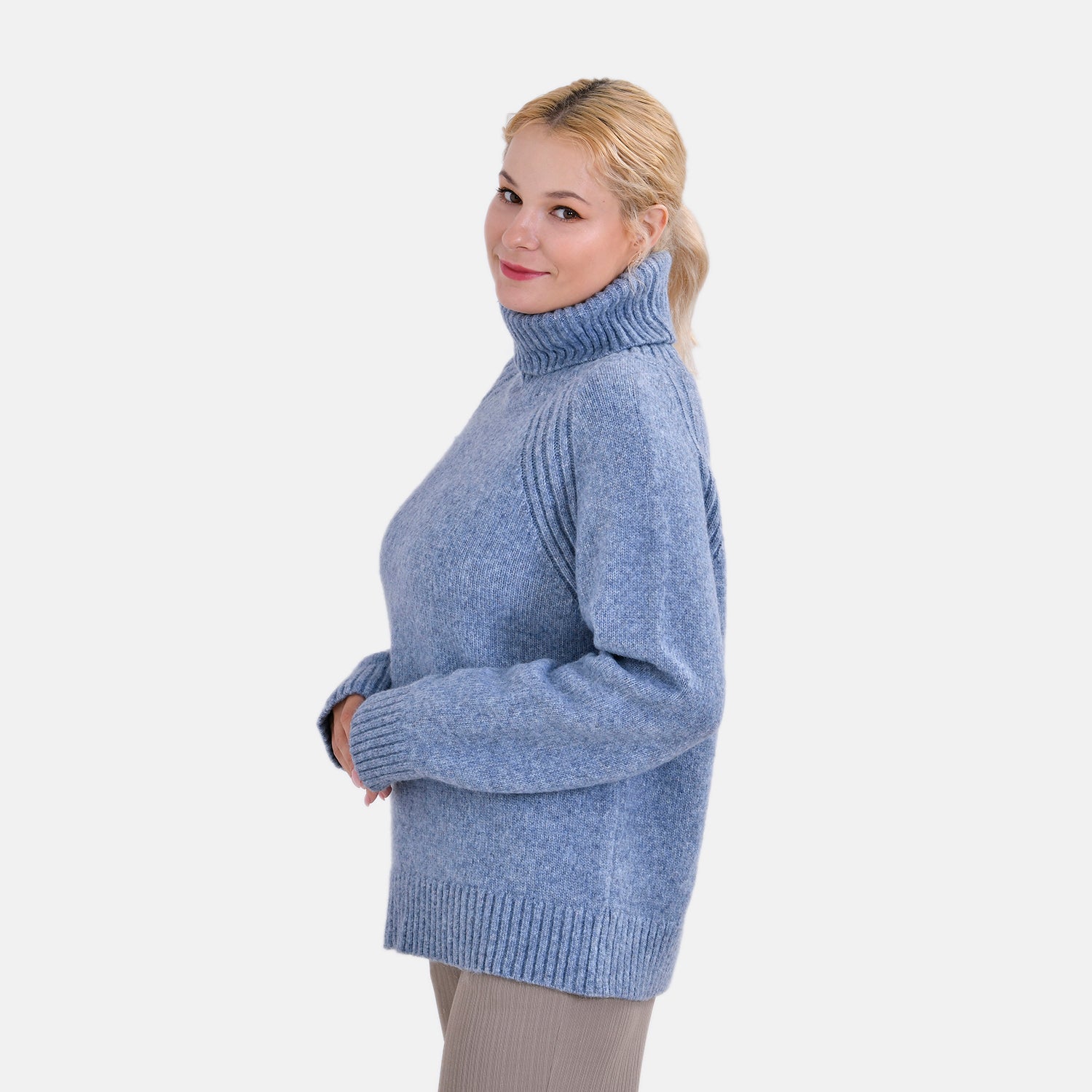 La Marey Roll Neck Jumper (Size S) - Grey_7752640_2