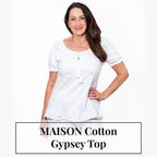 MAISON Cotton Gypsy Top (Size L) - White