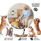 Pet Cooling Mat with Water Ripple Design (Size 80x80 cm) - Blue