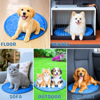 Pet Cooling Mat with Water Ripple Design (Size 80x80 cm) - Blue