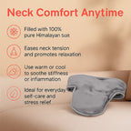 Microwavable and Freezable Himalayan Salt Neck Wrap - Light Grey