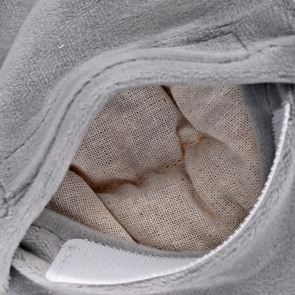 Microwavable and Freezable Himalayan Salt Neck Wrap - Light Grey