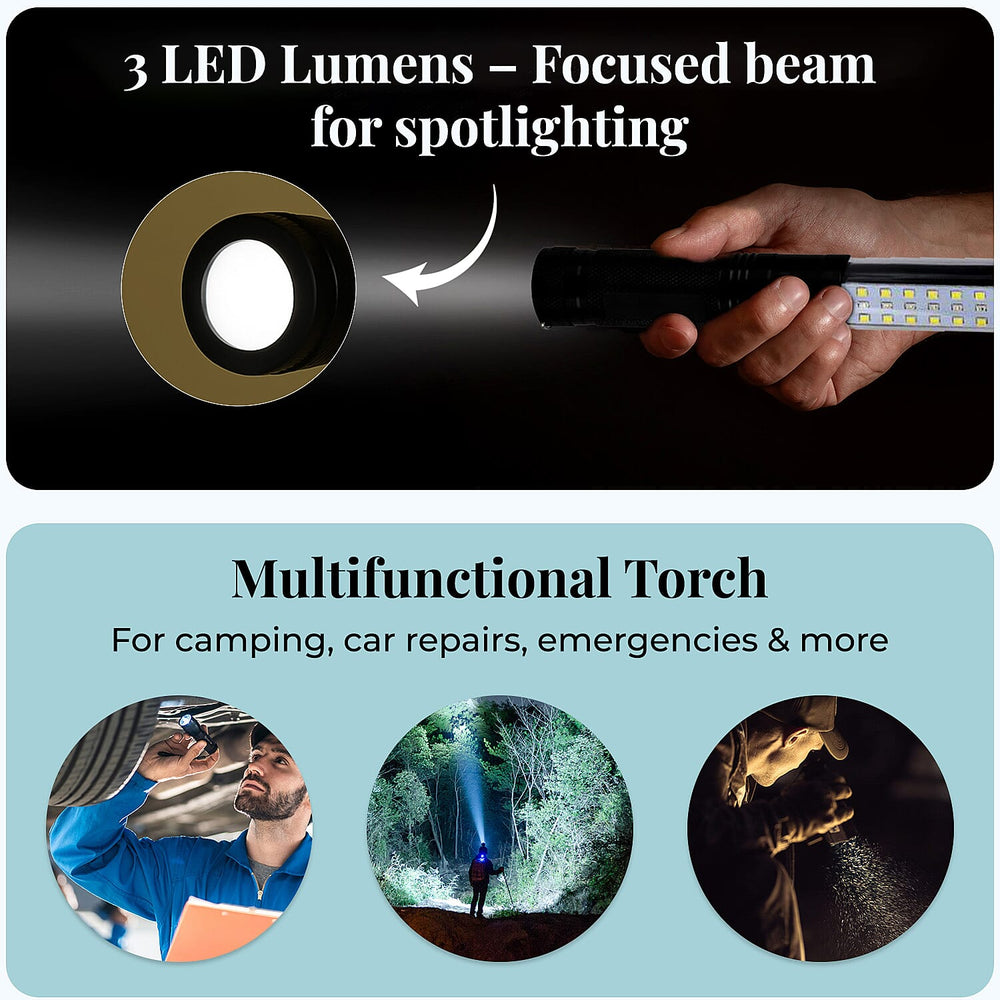 Multifunction LED Flex Flash Torch- Black