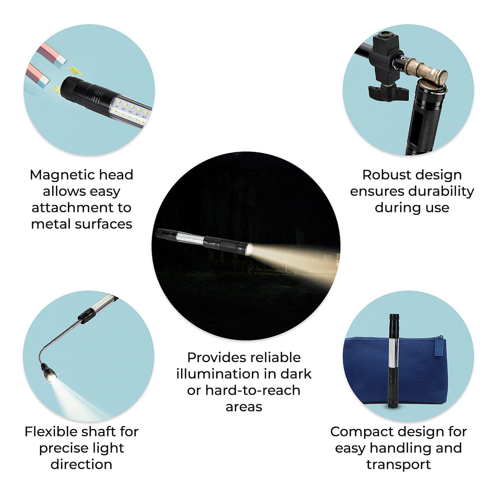 Multifunction LED Flex Flash Torch- Black