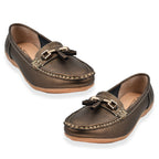 Jo & Joe Nautical Womens Slip on Casual Leather Loafer with Tassle (Size 8) - Bronze_7758532_4
