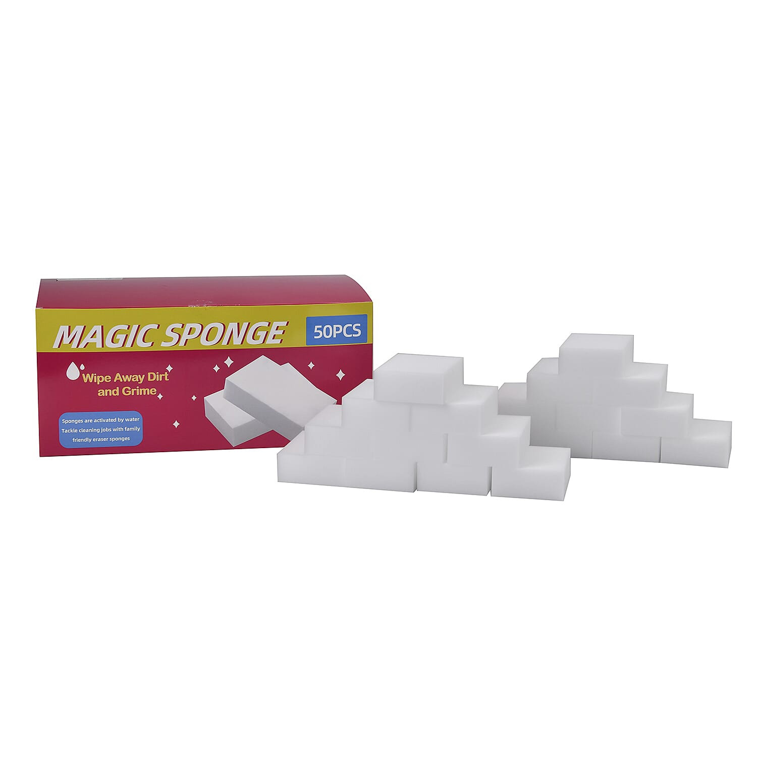 Set of 50 Soap Free Magic Sponges