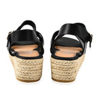 Jo & Joe Sunny Cross Strap Low Platform Wedge Sandal (Size 4) - Black_7766256_3