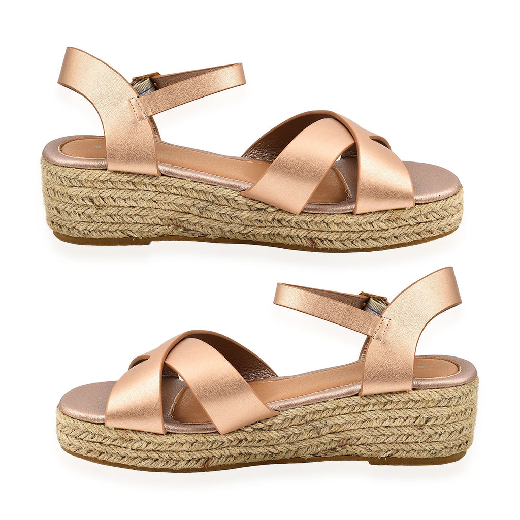 Jo & Joe Sunny Cross Strap Low Platform Wedge Sandal (Size 4) - Rose_7766258_4